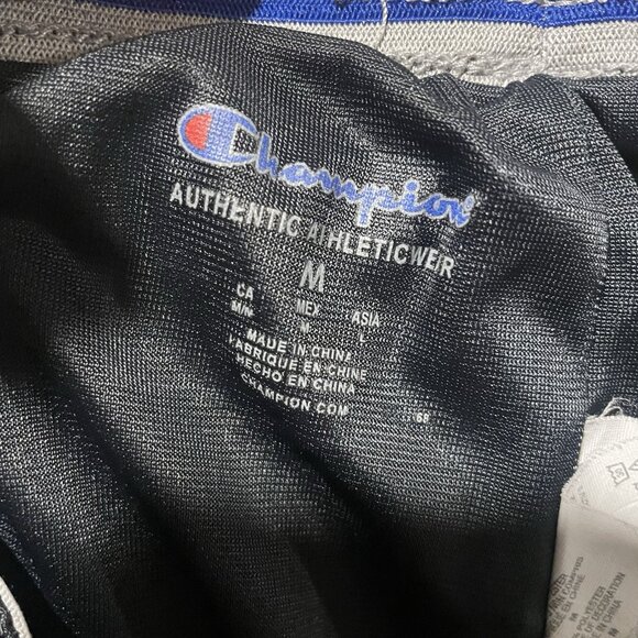 Champion Shorts Mens Sz Medium Basketball Black Athletic Workout Gym Drawstring - Picture 2 of 6